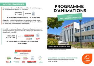 Programme d’animations Lancement de Projets • Septembre Décembre 2026