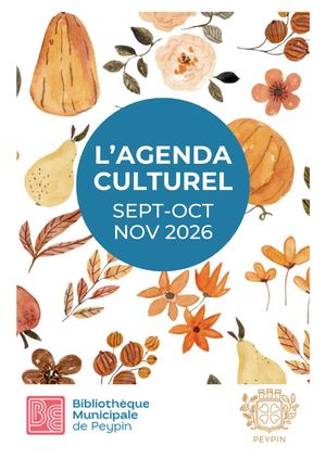 Agenda culturel SEPT OCT NOV 2026 Bibliothèque de Peypin