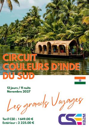 Circuit Couleurs D'inde Du Sud