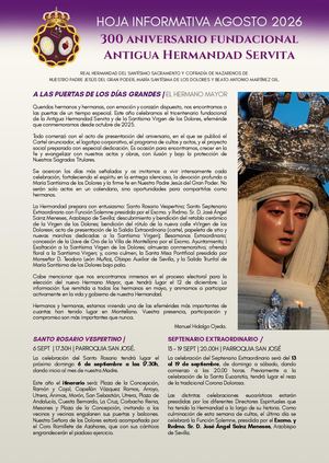 HOJA INFORMATIVA 300 ANIVERSARIO