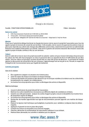 Chargé.e De Mission - CDD - L'Hay Les Roses