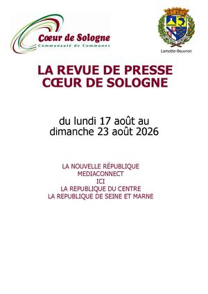Revue Presse Coeur de Sologne S34