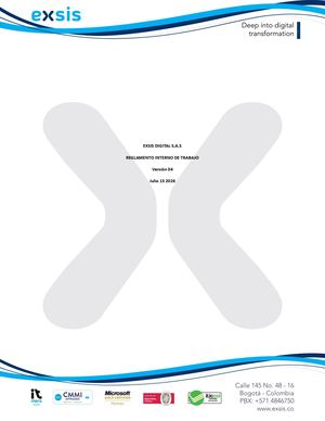 Reglamento Interno De Trabajo EXSIS