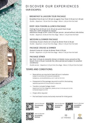 Le Tikehau - Activity Packages EN