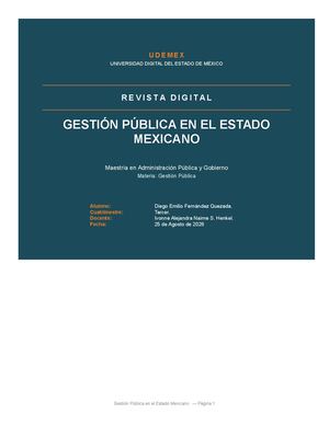 GESTIÓN PÚBLICA EN EL ESTADO MEXICANO