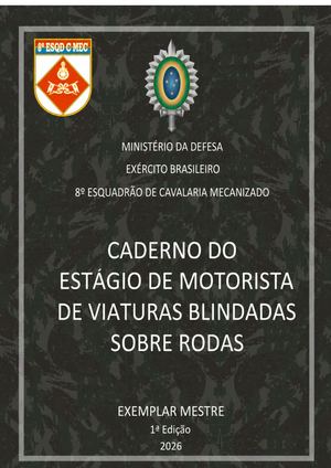 [Br] Caderno Do Estágio De Motorista De Viaturas Blindadas Sobre Rodas