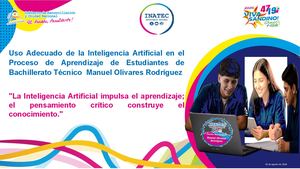 Uso Adecuado De La IA En Bachillerato Técnico (Exposicion De La Estrategia Jrdinartte2026 Presentacion