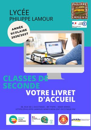 Livret d'accueil Classe de 2nde GT Lycée Philippe Lamour  R26