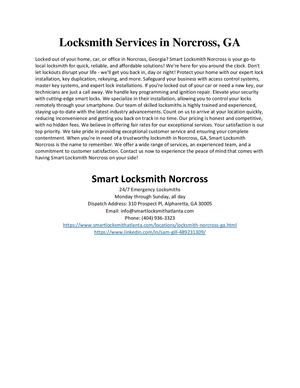Smart Locksmith Norcross
