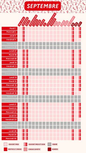 Calendrier des ouvertures & fermetures // 2026