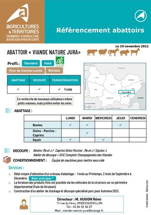 ABATTOIR VIANDE NATURE JURA 12.2022