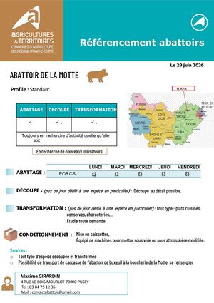 ABATTOIR DE LA MOTTE 06.2026