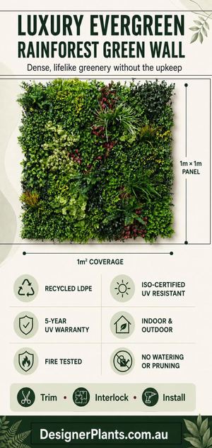 Luxury Evergreen Rainforest Green Wall