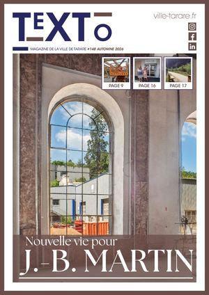 TEXTO - MAGAZINE DE LA VILLE DE TARARE - 148 AUTOMNE 2026