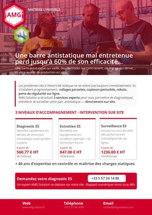 Catalogue Services Électricité Statique – AMG Solution