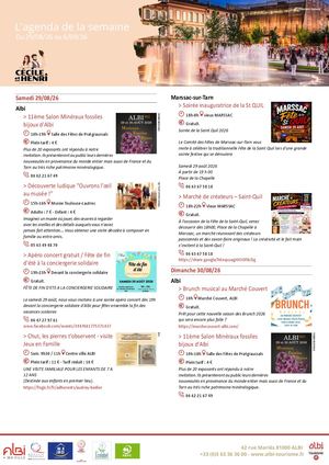 Agenda 2026 -Albi Tourisme L’agenda De La Semaine