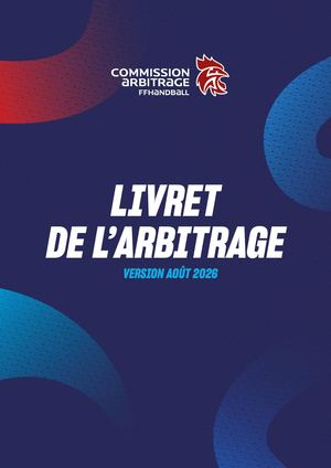 LIVRET DE L’ARBITRAGE ÉDITION JUILLET 2026
