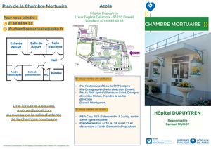Plaquette Chambre Mortuaire de l'hôpital Dupuytren 2026