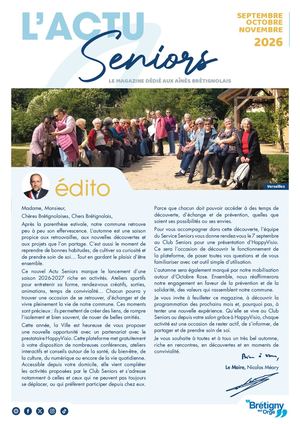 L'Actu Seniors Septembre Octobre Novembre 2026