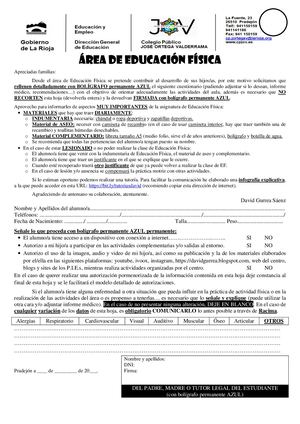 2026-2027 Ficha Médica JOV