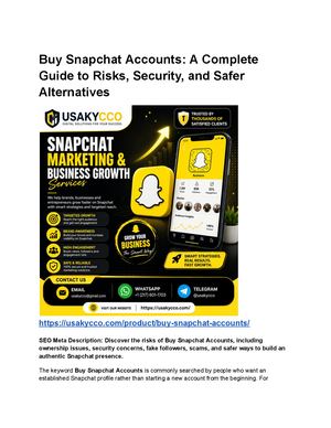 Buy Snapchat Accounts A Complete Guide To Risks, Security, And Safer Alternatives