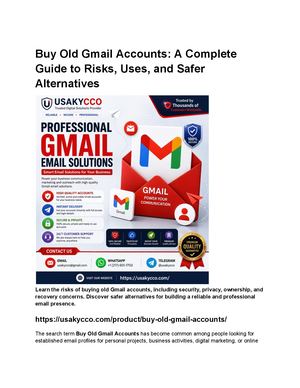 Buy Old Gmail Accounts A Complete Guide To Risks, Uses, And Safer Alternatives