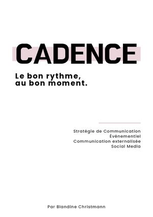 Plaquette Cadence