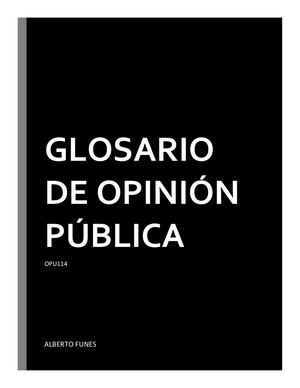 Glosario de Opinión Pública