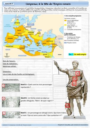 CH5 - 6e - Activité 3 - L'empereur, à la tête de l'Empire romain