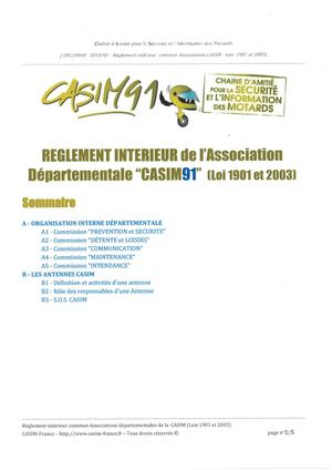 C91 - Règlement intérieur