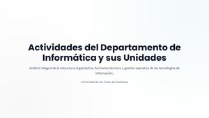 Actividades Del Departamento De Informática