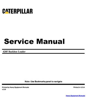 Caterpillar 420F Service Repair Manual pdf