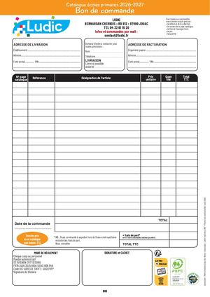 Bon De Commande Catalogue Écoles 2026 2027