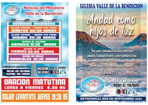 Devocional Mes De Septiembre 2026 Valle De La Bendicion