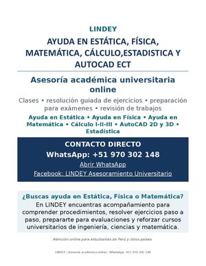 Lindey Ayuda Estatica Fisica Matematica Asesoria Academica