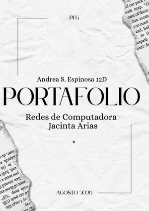 Documento A4 Portada Collage Recortes Sencilla Minimalista Blanca