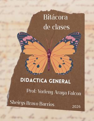 Portada Y Hoja De Cuaderno Con Mariposa Ilustrada Color Marrón