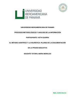 Investigacion Metodo Cientifico Heuristica Iveth Guerra Listo