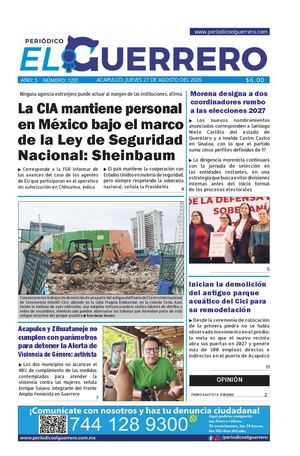 Jueves 27 de agosto del 2026
