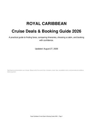 Royal Caribbean Cruise Deals Booking Guide 2026