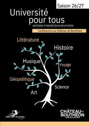 Programme Conferences Upt Au Chateau De Boutheon 2026 27