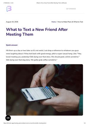 What To Text A New Friend After Meeting Them
