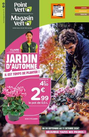 Prospectus Magasin Vert Point Vert - octobre 2026