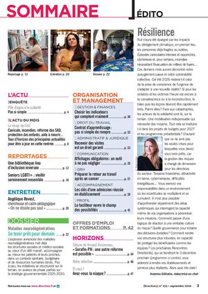 Sommaire Magazine Septembre