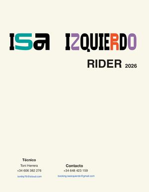 Rider Técnico Isa Izquierdo