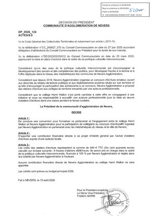 DP 2026 124 Convention Concours Ecriture College H WALLON