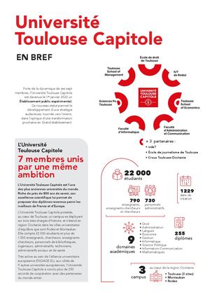 UT Capitole En Bref - 2026