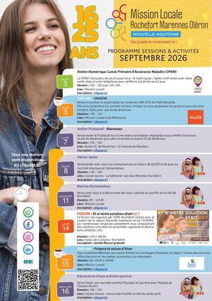 Programme Mensuel Septembre 2026