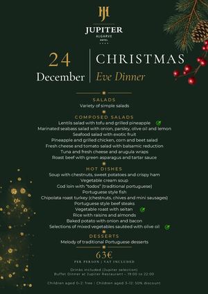 Menu Christmas Eve | Jupiter Algarve Hotel