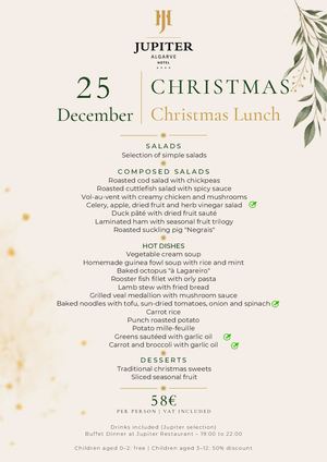 Menu Christmas Lunch | Jupiter Algarve Hotel